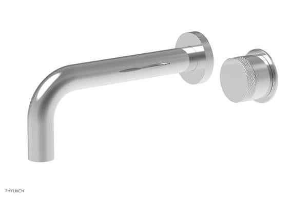 Phylrich - Basic II 7-1/2 Inch Single Handle Wall Lavatory Set - Knurled Handle