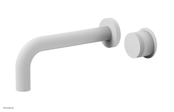 Phylrich - Basic II 7-1/2 Inch Single Handle Wall Lavatory Set - Knurled Handle