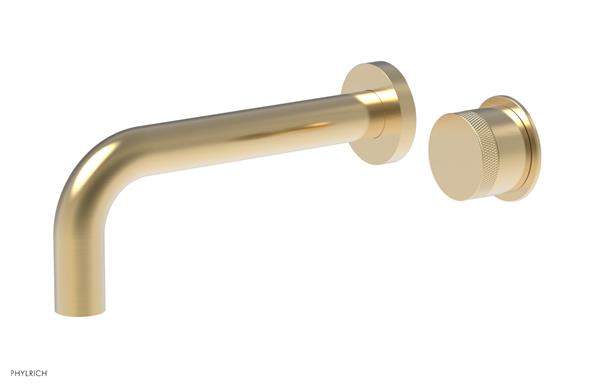 Phylrich - Basic II 7-1/2 Inch Single Handle Wall Lavatory Set - Knurled Handle