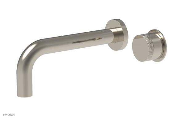 Phylrich - Basic II 7-1/2 Inch Single Handle Wall Lavatory Set - Knurled Handle
