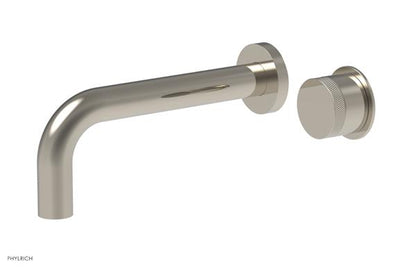Phylrich - Basic II 7-1/2 Inch Single Handle Wall Lavatory Set - Knurled Handle