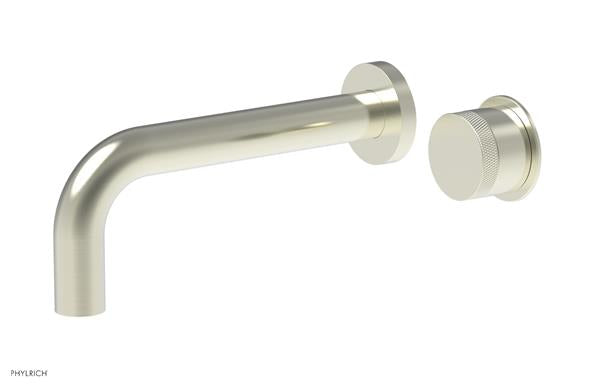 Phylrich - Basic II 7-1/2 Inch Single Handle Wall Lavatory Set - Knurled Handle
