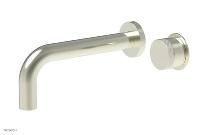Phylrich - Basic II 7-1/2 Inch Single Handle Wall Lavatory Set - Knurled Handle