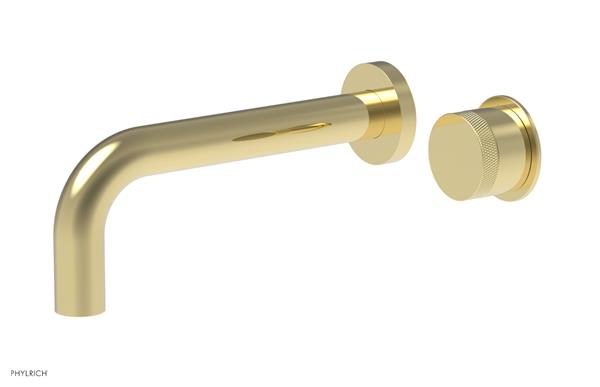Phylrich - Basic II 7-1/2 Inch Single Handle Wall Lavatory Set - Knurled Handle