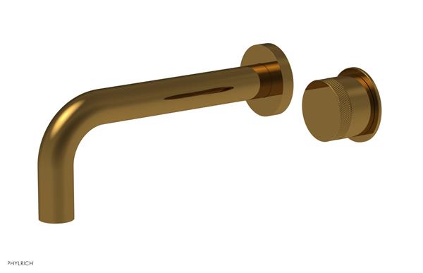 Phylrich - Basic II 7-1/2 Inch Single Handle Wall Lavatory Set - Knurled Handle