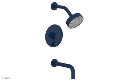 Phylrich - Basic II Pressure Balance Tub/Shower Set Round Plate - Smooth Handle