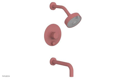 Phylrich - Basic II Pressure Balance Tub/Shower Set Round Plate - Smooth Handle
