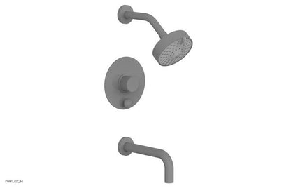 Phylrich - Basic II Pressure Balance Tub/Shower Set Round Plate - Smooth Handle