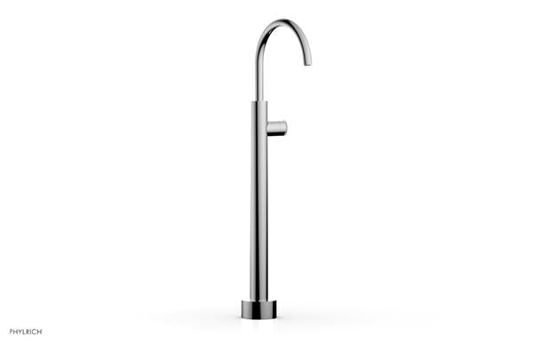 Phylrich - Basic II Low Floor Mount Tub Filler - Knurled Handle