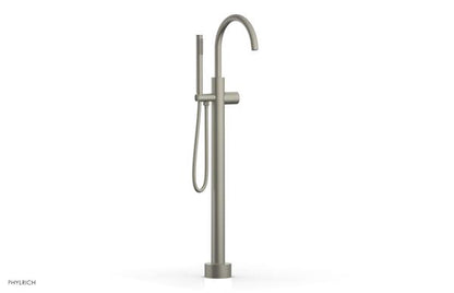 Phylrich - Basic II Tall Floor Mount Tub Filler with Hand Shower - Smooth Handle