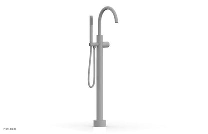Phylrich - Basic II Tall Floor Mount Tub Filler with Hand Shower - Smooth Handle