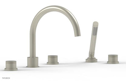 Phylrich - Basic II Deck Tub Set W/Handshower Trim Only  Knurled Handles