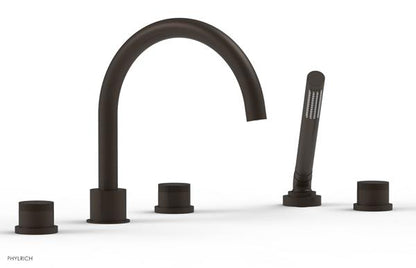Phylrich - Basic II Deck Tub Set W/Handshower Trim Only  Knurled Handles