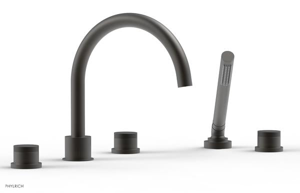 Phylrich - Basic II Deck Tub Set W/Handshower Trim Only  Knurled Handles