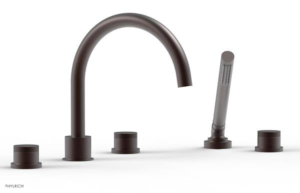 Phylrich - Basic II Deck Tub Set W/Handshower Trim Only  Knurled Handles