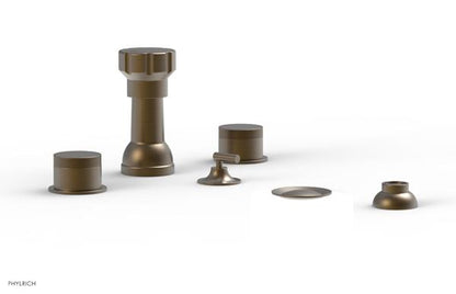 Phylrich - Basic II 4 Hole Bidet Knurled Handles
