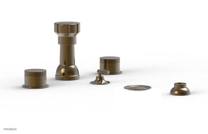 Phylrich - Basic II 4 Hole Bidet Knurled Handles