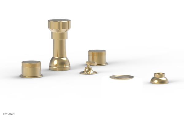 Phylrich - Basic II 4 Hole Bidet Knurled Handles