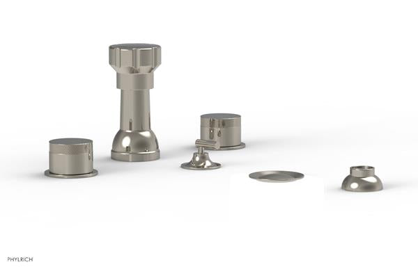 Phylrich - Basic II 4 Hole Bidet Knurled Handles