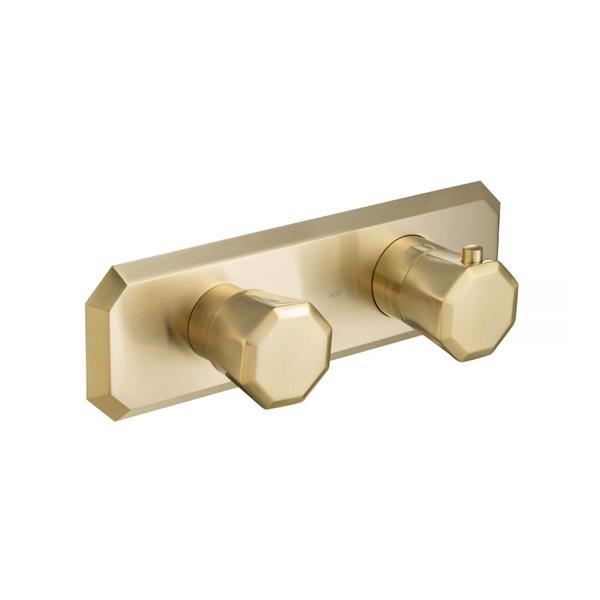 Flusso - 3/4 Inch Horizontal Thermostatic Shower Valve % Trim - 1 Ouptut