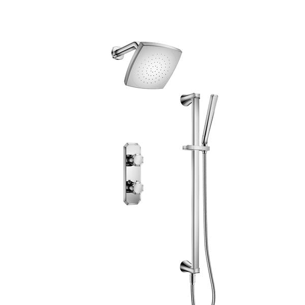 Isenberg - Two Output Shower Set With Shower Head, Hand Held And Slide Bar