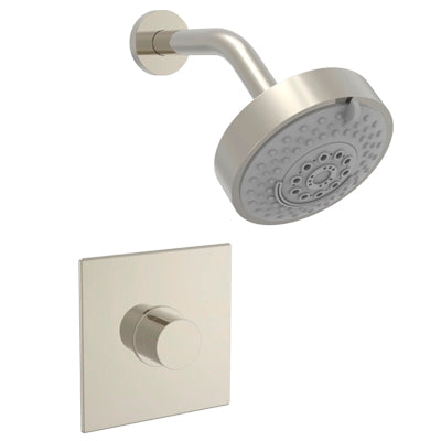 Phylrich - Basic II Pressure Balance Shower Set Trim Only Square Plate Smooth Handle