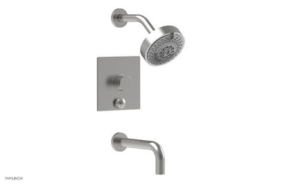Phylrich - Basic II Pressure Balance Tub/Shower Set Trim Only Square Plate Knurled Handle