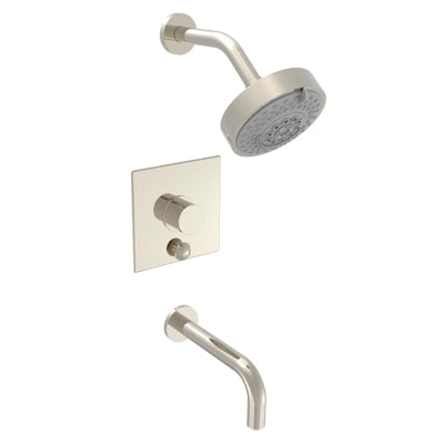 Phylrich - Basic II Pressure Balance Tub/Shower Set Trim Only Square Plate Smooth Handle