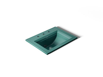 Kohler - Memoirs Stately 22-3/4 Inch Rectangular Drop-In Bathroom Sink With Overflow - 4Cc Holes