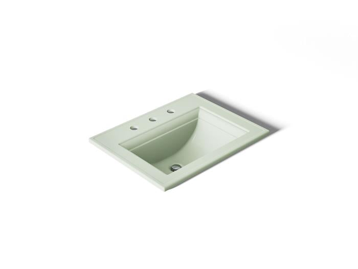 Kohler - Memoirs Stately 22-3/4 Inch Rectangular Drop-In Bathroom Sink With Overflow - 4Cc Holes