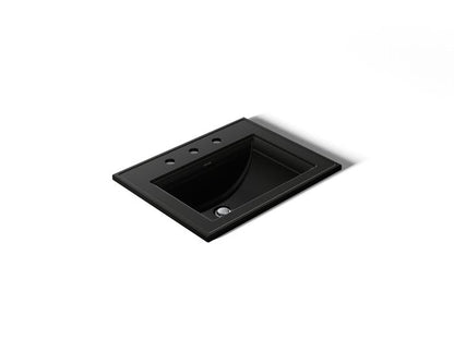 Kohler - Memoirs Stately 22-3/4 Inch Rectangular Drop-In Bathroom Sink With Overflow - 4Cc Holes