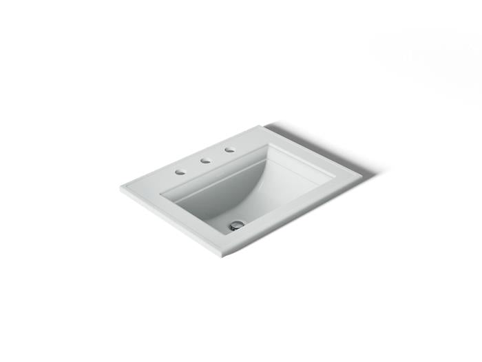 Kohler - Memoirs Stately 22-3/4 Inch Rectangular Drop-In Bathroom Sink With Overflow - 4Cc Holes