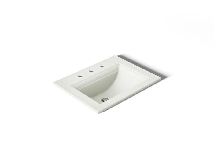 Kohler - Memoirs Stately 22-3/4 Inch Rectangular Drop-In Bathroom Sink With Overflow - 4Cc Holes