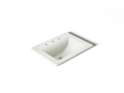 Kohler - Memoirs Stately 22-3/4 Inch Rectangular Drop-In Bathroom Sink With Overflow - 4Cc Holes