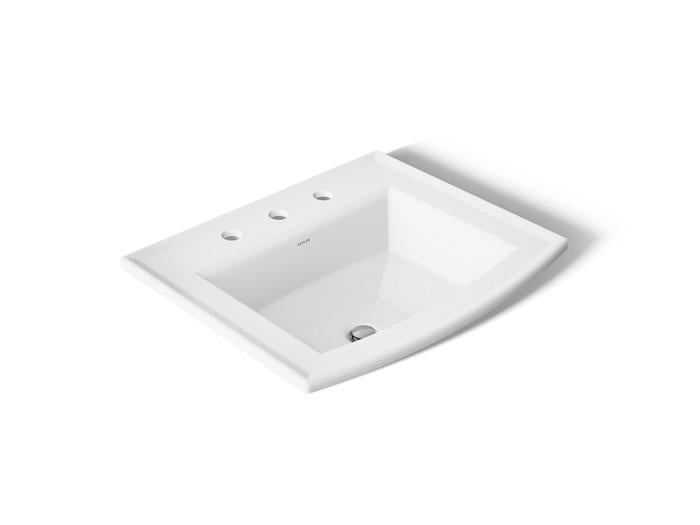 Kohler - Archer 22-3/4 Inch Rectangular Drop-In Bathroom Sink - 8 Cc Holes