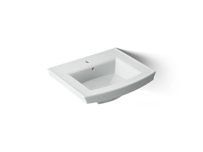 Kohler - Archer 24 Inch Rectangular Pedestal Basin Only - Single Hole