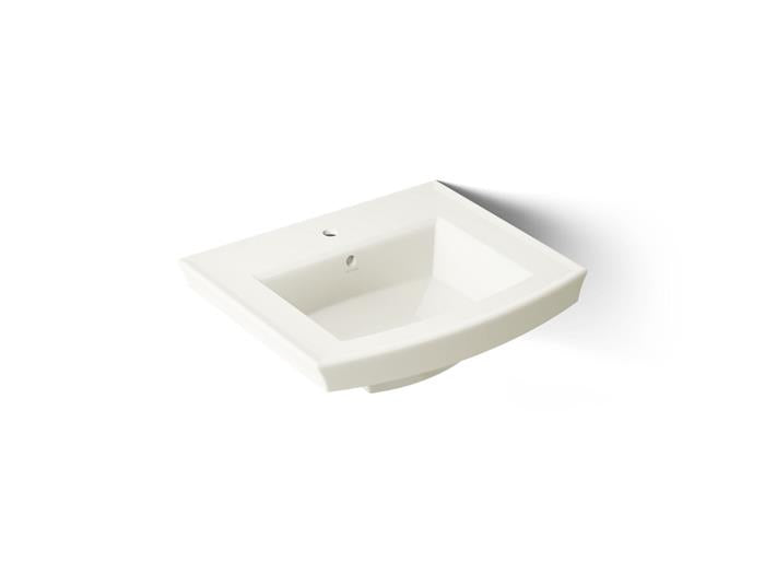 Kohler - Archer 24 Inch Rectangular Pedestal Basin Only - Single Hole