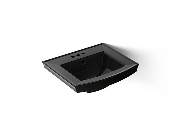 Kohler - Archer 24 Inch Rectangular Pedestal Basin Only - 4 Cc Holes