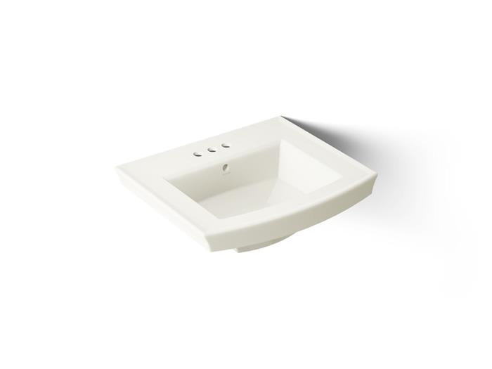 Kohler - Archer 24 Inch Rectangular Pedestal Basin Only - 4 Cc Holes