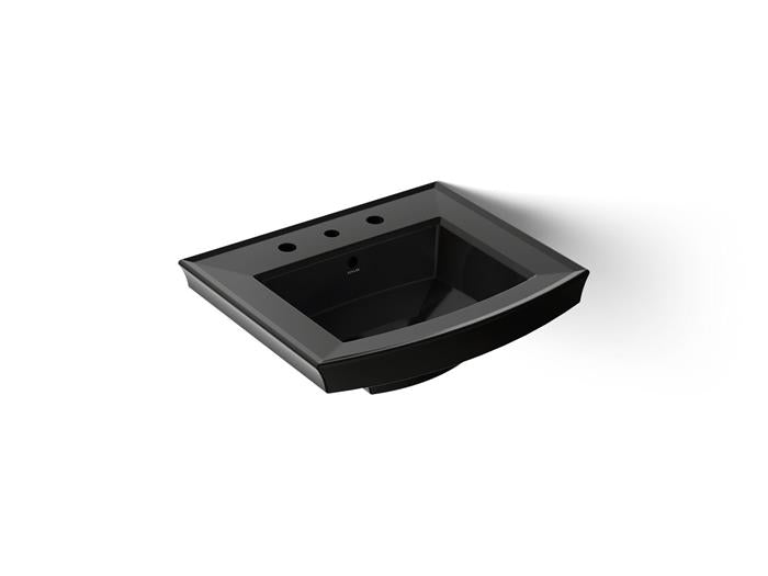 Kohler - Archer 24 Inch Rectangular Pedestal Basin Only - 8 Cc Holes