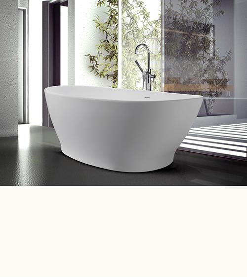 MTI - 235 Elise Sculpturestone Freestanding Bathtub Integral Pedestal (73.25X42.5)