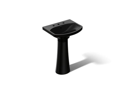 Kohler - Cimarron 22-3/4 Inch Rectangular Pedestal Bathroom Sink - 8Cc Holes