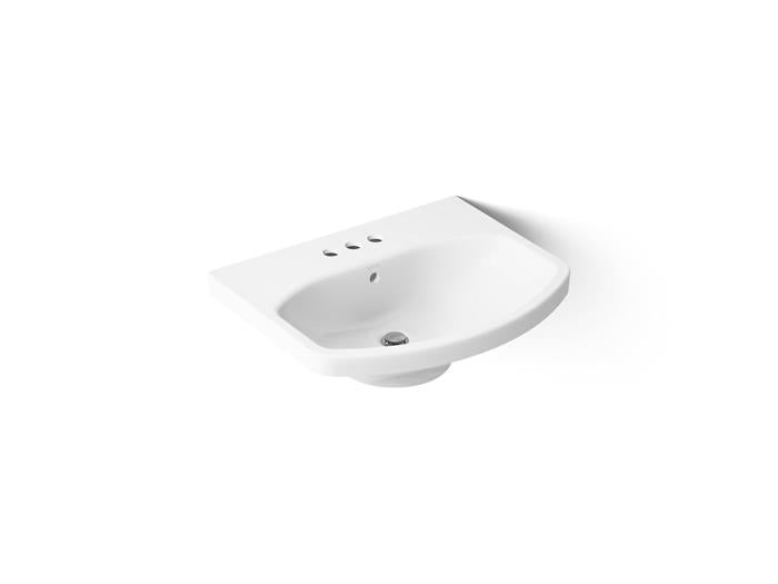 Kohler - Cimarron 22-3/4 Inch Rectangular Pedestal Basin Only - 4Cc Holes