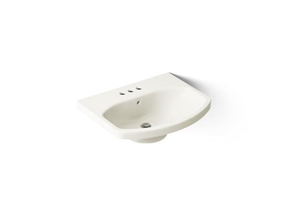Kohler - Cimarron 22-3/4 Inch Rectangular Pedestal Basin Only - 4Cc Holes