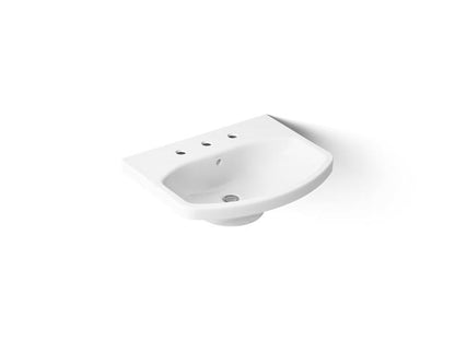 Kohler - Cimarron 22-3/4 Inch Rectangular Pedestal Basin Only - 8Cc Holes