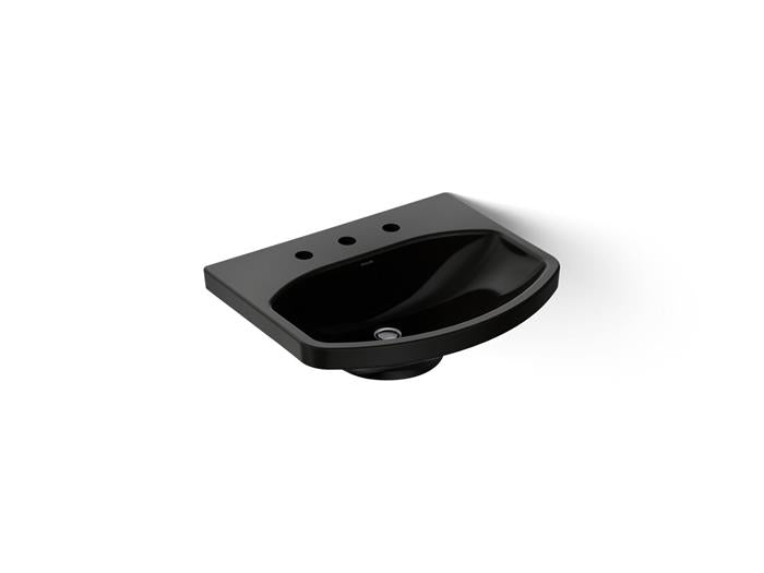 Kohler - Cimarron 22-3/4 Inch Rectangular Pedestal Basin Only - 8Cc Holes