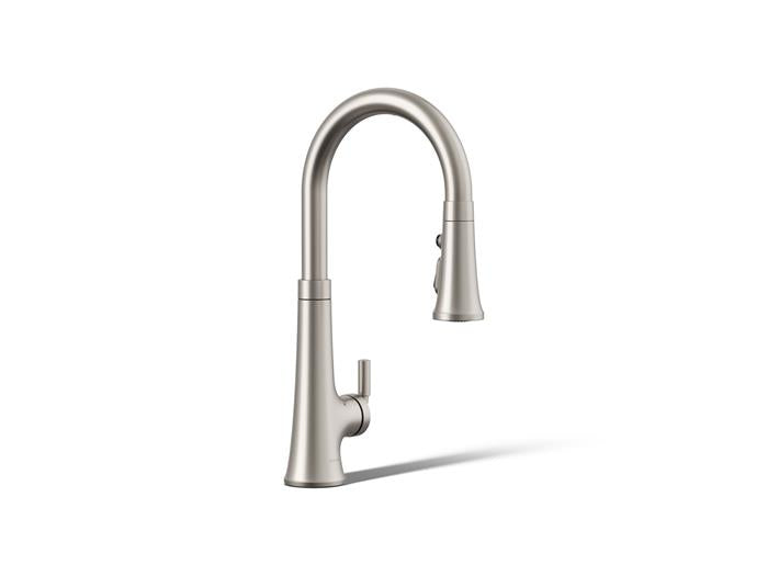 Kohler - Tone Touchless Pull-Down Kitchen Sink Faucet With Three-Function Sprayhead With Konnect