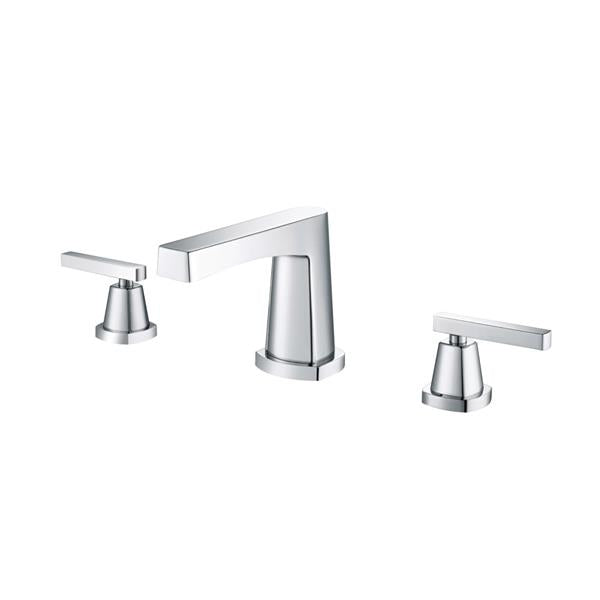 Flusso - Three Hole 8 Inch Widespread Two Handle Bathroom Faucet