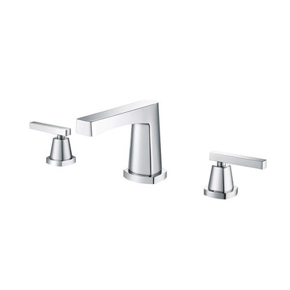 Flusso - Three Hole 8 Inch Widespread Two Handle Bathroom Faucet