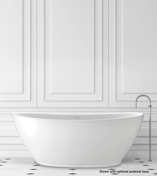 MTI - 243B Elise Sculpturestone Freestanding Bathtub Integral Pedestal (73X37)